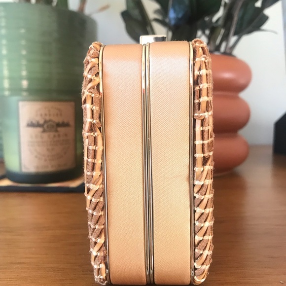 LK Bennett London woven clutch miniaudiere BHLDN wedding event party purse - Picture 4 of 10